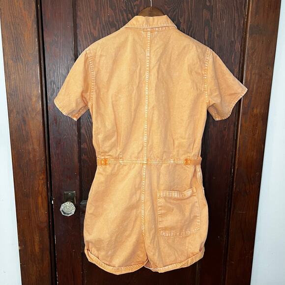 Pistola Parker Cotton Utility Romper Distressed Orange Utility Size M Cotton - Picture 4 of 9